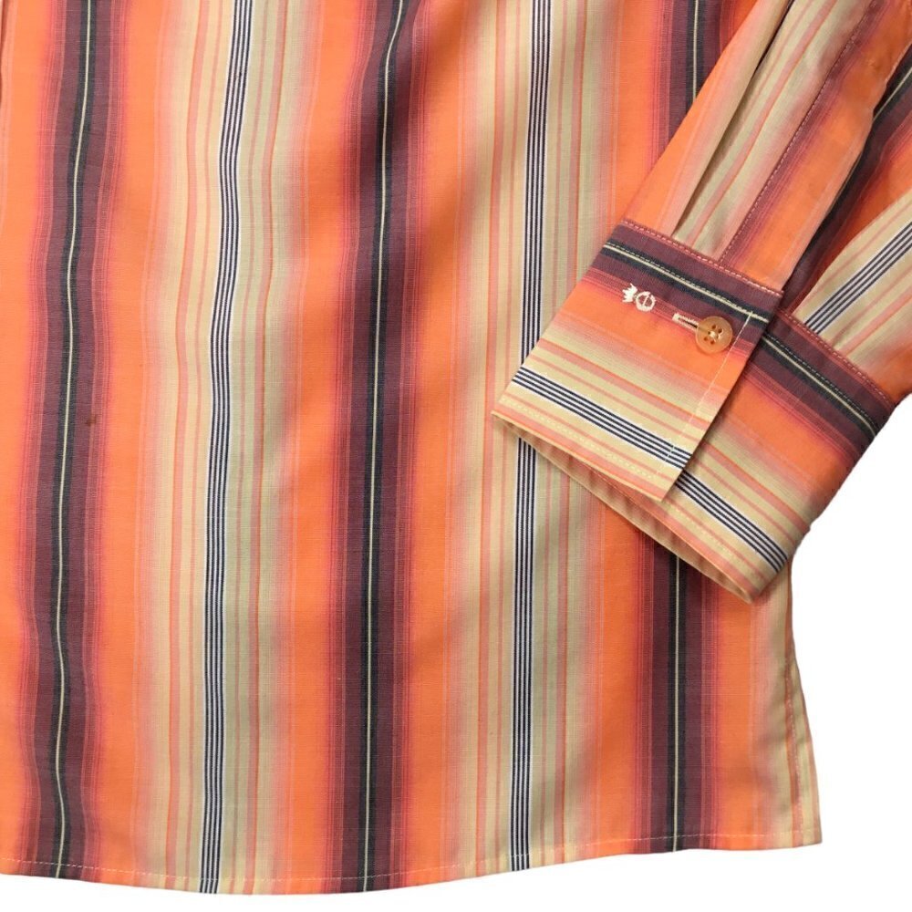 Eterna Excellent Cotton Striped Women's Top Blouse Button Front EUR Size 42 US L - Picture 6 of 10